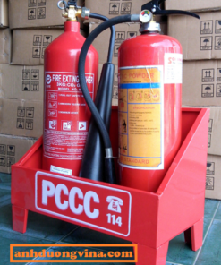 Khay đôi đựng 2 bình chữa cháy bằng tole