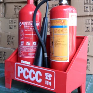 Khay đôi đựng 2 bình chữa cháy bằng tole