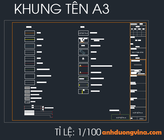 Tải ngay Download mẫu khung tên bản vẽ kỹ thuật a3 mới nhất