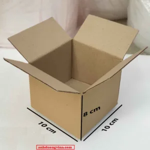 Thùng giấy Carton 10cm x 10cm x 8cm 3 lớp