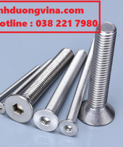 Bulong lục giác chìm đầu côn M10x100mm – Mạ kẽm – DIN7991