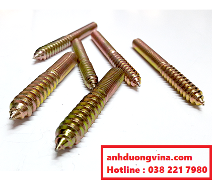 Guzong 1 đầu vít gỗ 1 đầu ren M10x70mm – Mạ cầu vòng