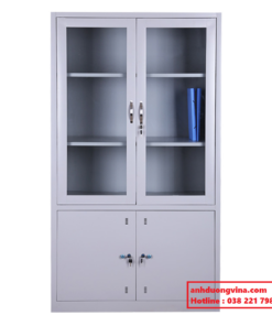 Tủ hồ sơ văn phòng 2 cánh cửa kính