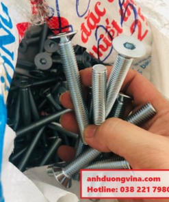 Bu lông lục giác chìm đầu côn M10x80mm mạ kẽm