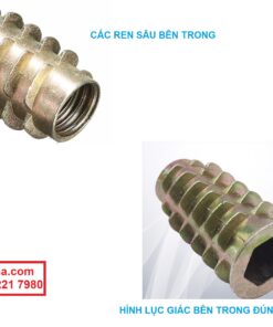 Ốc cấy gỗ ren ngoài M6x15 mm