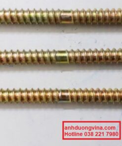 Vít gỗ 2 đầu ren M8x100mm - Vít cầu thang - Mạ cầu vòng