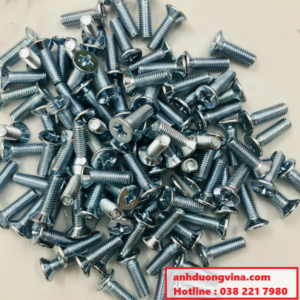 Bu lông M6x20 pake đầu bằng – Mạ kẽm