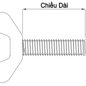 Bulong Cánh Chuồn M6x40 DIN 316