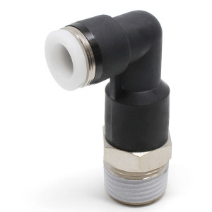 Đầu Nối Nhanh Khí Nén Dạng Cong 90° Ren Ngoài (Dài) Pisco PLL3/8-N4UW