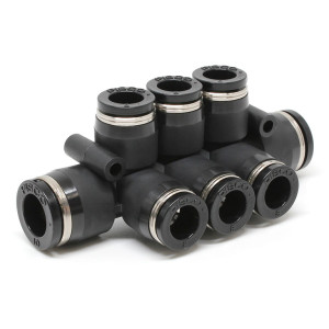 Đầu Nối Nhanh Khí Nén Chữ T 8 Ngã Dạng Nối Giảm Pisco PKVG10-8