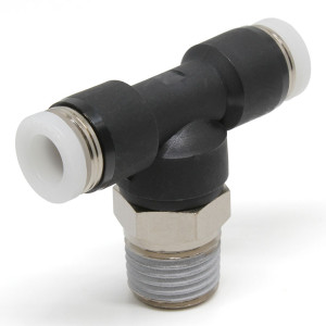 Đầu Nối Nhanh Khí Nén Dạng Chữ T Ren Ngoài Pisco PB1/4-02W