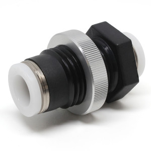 Đầu Nối Nhanh Khí Nén Dạng Thẳng Ren Ngoài Lắp Kẹp Vách Pisco PMP3/8-C