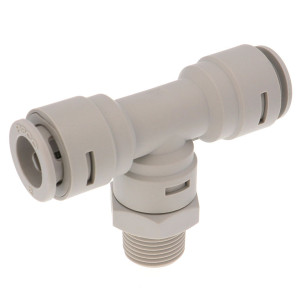 Đầu Nối Nhanh Khí Nén Dạng Chữ T Ren Ngoài Pisco APB12-03-TP