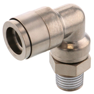 Đầu Nối Nhanh Khí Nén Dạng Cong 90° Ren Ngoài Pisco KL10-02-F