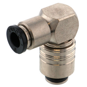 Đầu Nối Nhanh Ống Dẫn Điều Khiển Nhiệt Độ Khuôn Đúc Dạng Cong 90° Pisco AKL08-6P