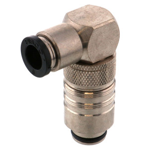 Đầu Nối Nhanh Ống Dẫn Điều Khiển Nhiệt Độ Khuôn Đúc Dạng Cong 90°, Có Van Tự Ngắt Pisco ASL10-8P