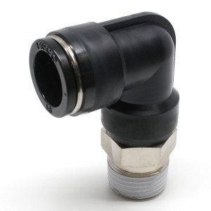 Đầu Nối Nhanh Khí Nén Cong 90° Phi 16mm Ren Ngoài R1/2 Pisco PL16-04