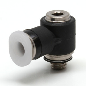 Đầu Nối Nhanh Khí Nén Dạng Cong 90° Đầu Lục Giác Chìm Ren Ngoài Pisco POL5/32-M5M