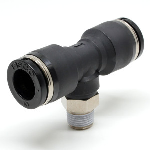 Đầu Nối Nhanh Khí Nén Chữ T Phi 10mm Ren Ngoài R1/8 Pisco PB10-01