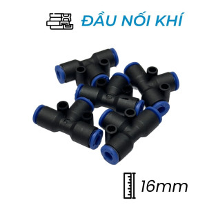 Đầu Nối Nhanh Khí Nén Chữ T Ø16mm CDC MPUT 16 (Màu Đen)