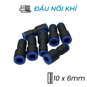 Đầu Nối Nhanh Khí Nén Giảm Ø10x6mm CDC MPG 1006 (Màu Đen)
