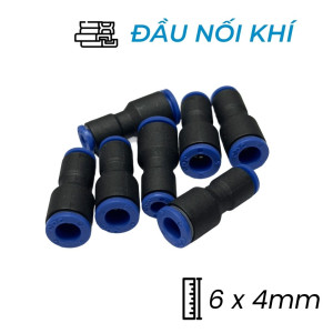 Đầu Nối Nhanh Khí Nén Giảm Ø6x4mm CDC MPG 0604-W (Màu Trắng)