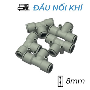 Đầu Nối Nhanh Khí Nén Chữ T Ø8mm CDC MPUT 08-W (Màu Trắng)