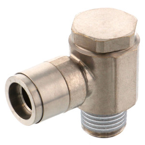 Đầu Nối Nhanh Khí Nén Cong 90° Đầu Lục Giác Trụ Ren Ngoài Pisco KH6-M5