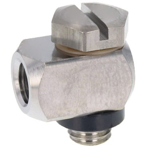 Đầu Nối Nhanh Khí Nén Cong 90° Đầu Lục Giác Trụ Ren Ngoài Pisco SLH-FM5-M5-C