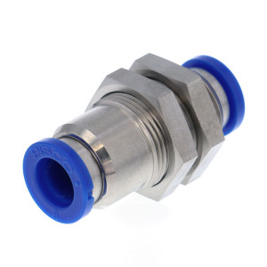 Đầu Nối Nhanh Khí Nén Dạng Thẳng Ren Ngoài Lắp Kẹp Vách Pisco SPM10-UC