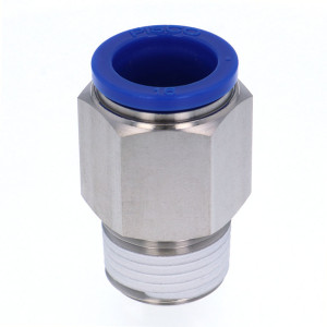 Đầu Nối Nhanh Khí Nén Dạng Thẳng Thân Lục Giác Ren Ngoài Pisco SPC16-04