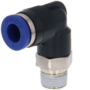 Đầu Nối Nhanh Khí Nén Dạng Cong 90° Ren Ngoài Pisco PL4-01SUS