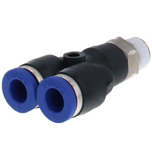 Đầu Nối Nhanh Khí Nén Dạng Chữ Y Ren Ngoài Pisco PX12-04SUS