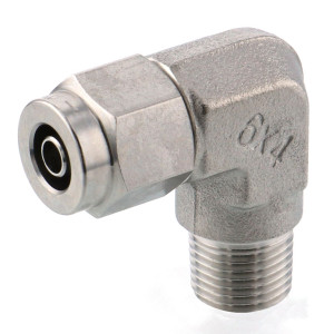 Đầu Ngạnh Nối Ống Có Đai Ốc Xiết Dạng Cong 90° Ren Ngoài Pisco NSL1080-03-TP
