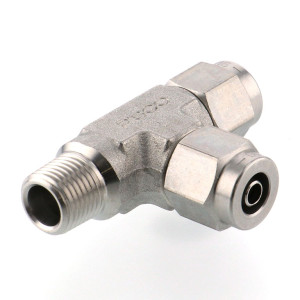 Đầu Ngạnh Nối Ống Có Đai Ốc Xiết Dạng Chữ T Ren Ngoài Pisco NSD1290-04