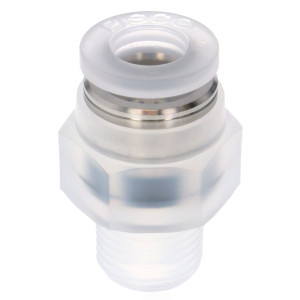 Đầu Nối Nhanh Khí Nén Dạng Thẳng Thân Lục Giác Ren Ngoài Pisco PPC8-03-F-TP