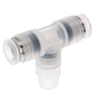 Đầu Nối Nhanh Khí Nén Dạng Chữ T Ren Ngoài Pisco PPB1/2-03-HN