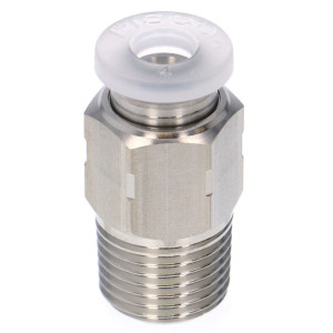 Đầu Nối Nhanh Khí Nén Dạng Thẳng Thân Lục Giác Ren Ngoài Pisco PPC8-03SUS-F