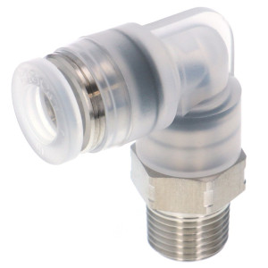 Đầu Nối Nhanh Khí Nén Dạng Cong 90° Ren Ngoài Pisco PPL12-04SUS-C