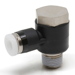 Đầu Nối Nhanh Khí Nén Cong 90° Đầu Lục Giác Trụ Ren Ngoài Pisco PH1/2-03