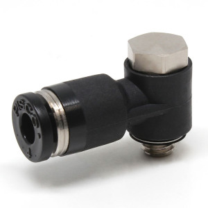 Đầu Nối Nhanh Khí Nén Cong 90° Đầu Lục Giác Trụ Ren Ngoài Pisco PH6-M6