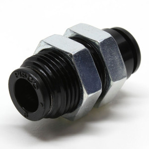 Đầu Nối Nhanh Khí Nén Dạng Thẳng Ren Ngoài Lắp Kẹp Vách Pisco PM6M