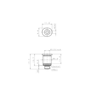 Đầu Nối Nhanh Khí Nén Dạng Thẳng Ren Ngoài Pisco POC1/4-M6M-C
