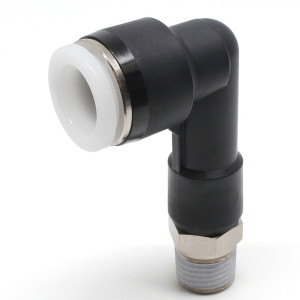 Đầu Nối Nhanh Khí Nén Dạng Cong 90° Ren Ngoài (Dài) Pisco PLL1/2-N2UW