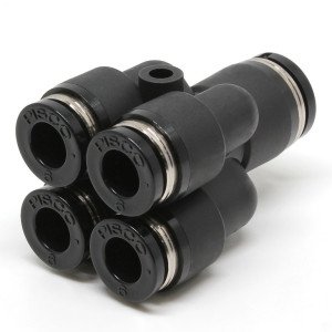 Đầu Nối Nhanh Khí Nén Chữ Y 5 Ngã Dạng Nối Giảm Pisco PRG8-6W