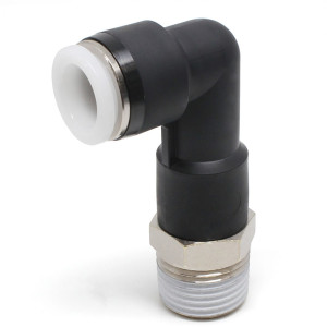 Đầu Nối Nhanh Khí Nén Dạng Cong 90° Ren Ngoài (Dài) Pisco PLL1/2-N4UW