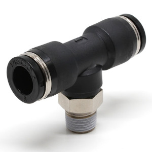 Đầu Nối Nhanh Khí Nén Dạng Chữ T Ren Ngoài Pisco PB8-01-C