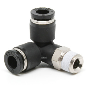 Đầu Nối Nhanh Khí Nén Hai Nhánh Chạc Ba Cong 90° Ren Ngoài Pisco PVX1/4-N1U
