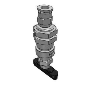 Bộ Nấm Hút Chân Không Hình Oval Và Giá Đỡ, Cao Su Nitrile Dẫn Điện (Điện Trở Thấp), O.D 5x30 mm, Pisco VPC5x30-6ENE-6J