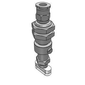 Bộ Nấm Hút Chân Không Hình Oval Và Giá Đỡ, Silicone, O.D 8x20 mm, Pisco VPC8x20-10ES-6J